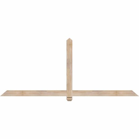 Ekena Millwork Eugene Smooth Timber Gable Bracket, Douglas Fir, 84"W x 35"H x 1 1/2"D x 3 1/2"F, 10/12 Pitch GBW084X35X0204EUG00SDF